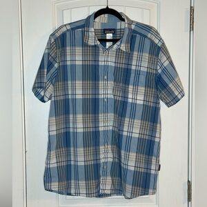 Patagonia Blue Plaid Button Down Shirt Size Large
